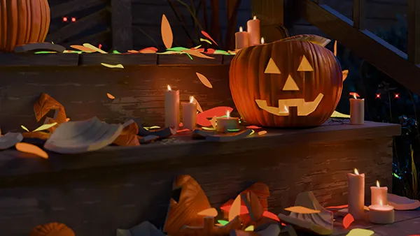 Pumpkin porch render