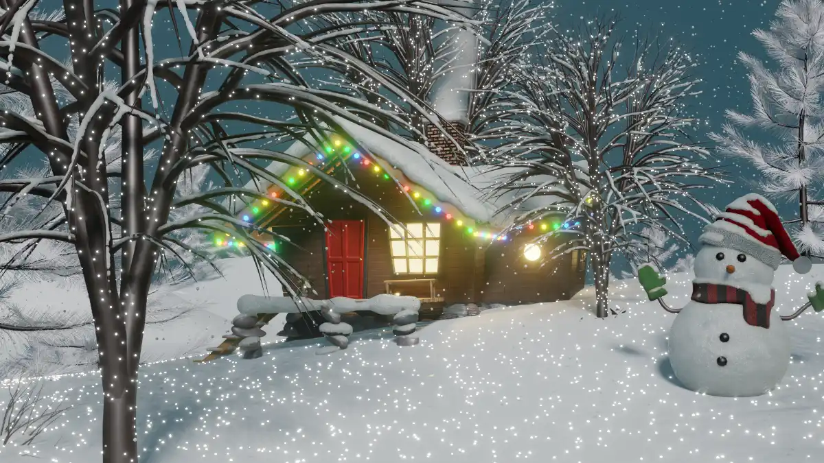 Cabin Christmas Card